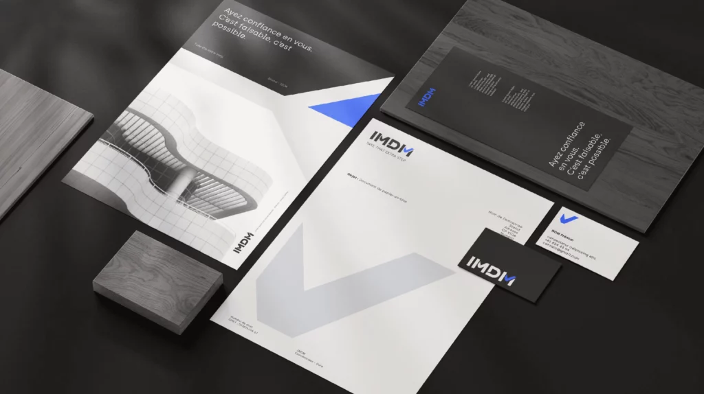 Identité visuelle IMDM – papeterie et supports imprimés